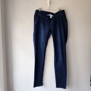 Maternity Size Medium Pull on Jeans | Skinny Leg | Jessica Simpson | Dark Wash